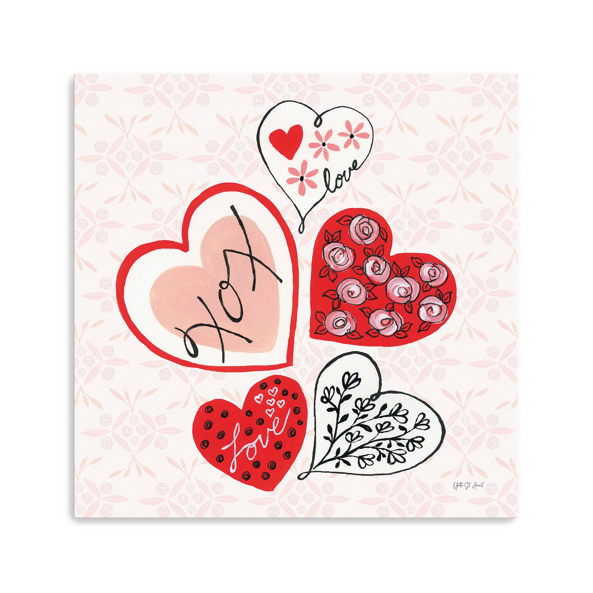 Love Hearts Canvas Giclée Art
